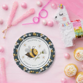 Daisy Flower Bumblebee Bee Baby shower Papieren Bordje (Feest)