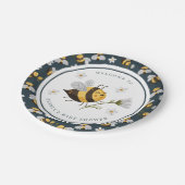 Daisy Flower Bumblebee Bee Baby shower Papieren Bordje (Gekanteld)