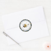 Daisy Flower Bumblebee Bee Baby shower Ronde Sticker (Envelop)