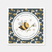 Daisy Flower Bumblebee Bee Baby shower Servet (Voorkant)