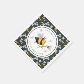 Daisy Flower Bumblebee Bee Baby shower Servet (Hoek)