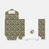 Daisy Flower Bumblebee Bee Green Baby shower Bedankdoosjes (Uitgevouwen)