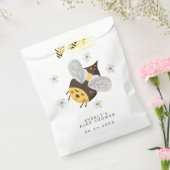 Daisy Flower Bumblebee Bee Green Baby shower Bedankzakje (Gezegeld)