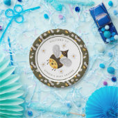 Daisy Flower Bumblebee Bee Green Baby shower Papieren Bordje (Feest)