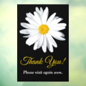  Daisy Flower Business Window Cling Raamsticker (Vel 3)