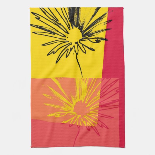 Daisy Flower c.1982 - Fine art Kitchen Towel Theedoek (Verticaal)