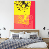 Daisy Flower c.1982 - Fine art Wrapped Canvas Afdruk (Insitu (Slaapkamer))