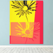 Daisy Flower c.1982 - Fine art Wrapped Canvas Afdruk (Insitu (Houten vloer))