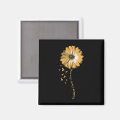 Daisy Flower Childhood Cancer Awareness Cadeaus Magneet (Voorkant / Achterkant)