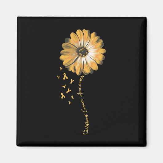 Daisy Flower Childhood Cancer Awareness Cadeaus Magneet (Voorkant)