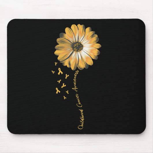 Daisy Flower Childhood Cancer Awareness Cadeaus Muismat (Voorkant)