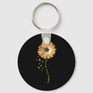 Daisy Flower Childhood Cancer Awareness Cadeaus Sleutelhanger