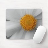 Daisy Flower Close Black White Mousepad Muismat (Met muis)