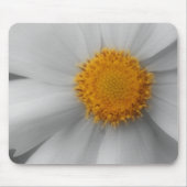 Daisy Flower Close Black White Mousepad Muismat (Voorkant)