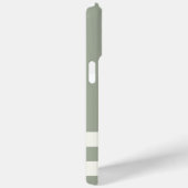 Daisy Flower Cream Stripes Sage Groene Naam Case-Mate iPhone Case (Achterkant / Rechts)