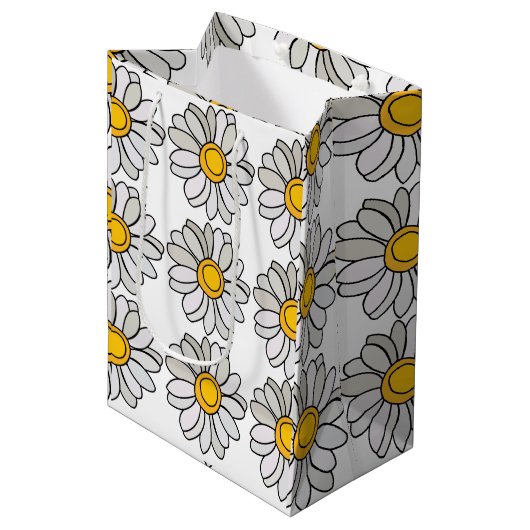 Daisy Flower Daisy Medium Cadeauzakje (Voorkant Gekanteld)