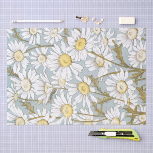 Daisy Flower  Decoupage Blauw Tissuepapier (Craft)