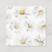 Daisy Flower Diaper Raffle Baby shower Tickets Informatiekaartje (Achterkant)