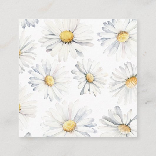 Daisy Flower Diaper Raffle Baby shower Tickets Informatiekaartje (Achterkant)