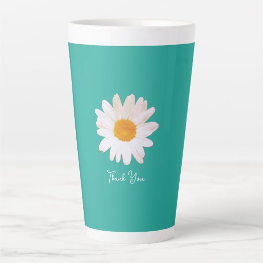 Daisy Flower Dream– Summer Botanical Cozy Latte Mok (Voorkant)
