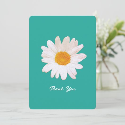 Daisy Flower Dream – Summer Botanical Thank You Feestdagenkaart (Staand voorkant)