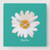 Daisy Flower Dream – Summer Botanical Thank You Vierkante Klok (Voorkant)
