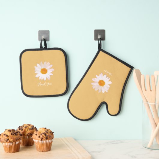Daisy Flower Droom – Zomer Botanische Dank Je Wel Ovenwant & Pannenlap Set (Insitu(Ophanging))