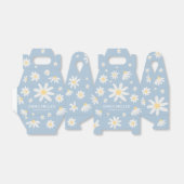 Daisy Flower Dusty Blue Bedankdoosjes (Uitgevouwen)