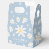 Daisy Flower Dusty Blue Bedankdoosjes (Geopend)