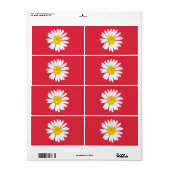 Daisy flower etiket (Full Sheet)