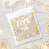 Daisy Flower Five is een vibe 5e verjaardagsfeestj Bedankzakje (Geknipt)