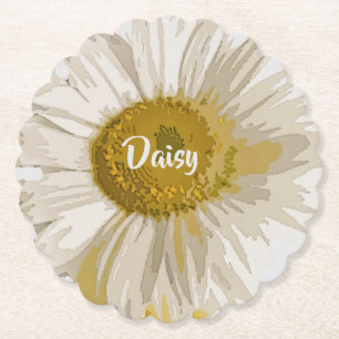 Daisy Flower Floral Design Kartonnen Onderzetters