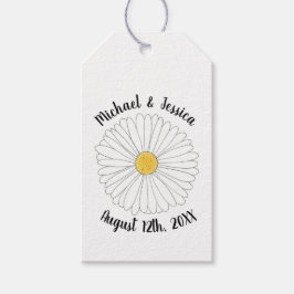 Daisy Flower Floral Garden Vrijgezellenfeest Weddi Cadeaulabel