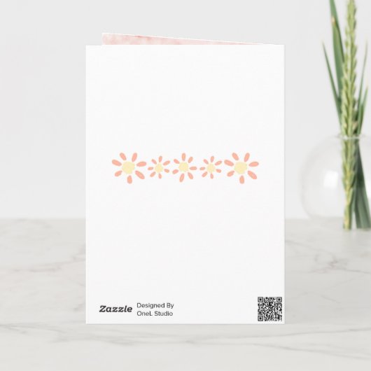 Daisy Flower Floral Waterverf 80th Birthday Kaart (Achterkant)