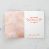 Daisy Flower Floral Waterverf 80th Birthday Kaart (Binnen)