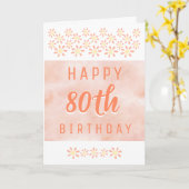 Daisy Flower Floral Waterverf 80th Birthday Kaart (Gele Bloem)
