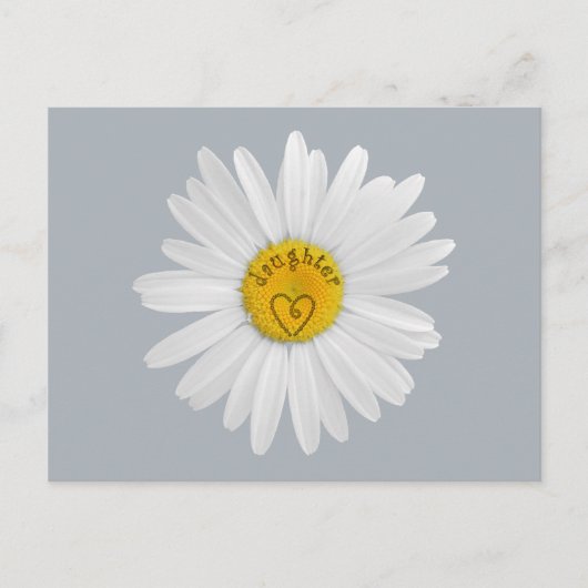 Daisy Flower for Daughter Art past achtergrond aan Briefkaart (Voorkant)