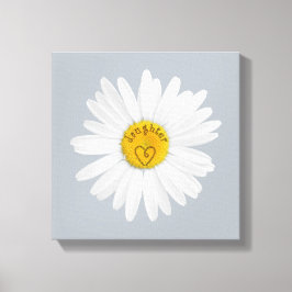 Daisy Flower for Daughter Art past achtergrond aan Canvas Afdruk