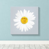 Daisy Flower for Mom Art Achtergrond aanpassen Canvas Afdruk (Insitu (Houten vloer))