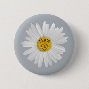 Daisy Flower for Mom Art Achtergrond aanpassen Ronde Button 5,7 Cm