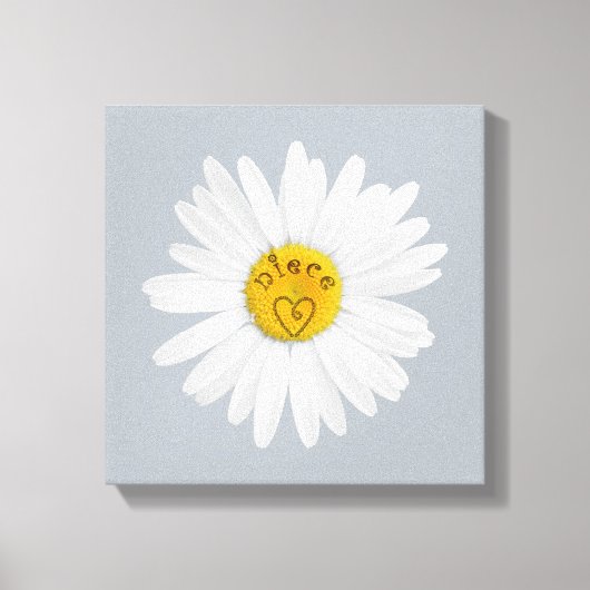 Daisy Flower for niece Art Customize Background Canvas Afdruk (Voorkant)