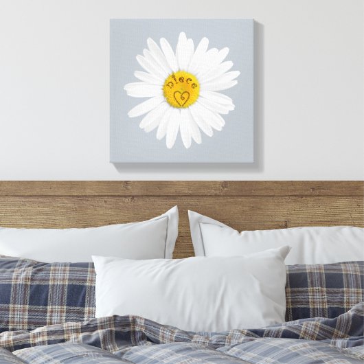 Daisy Flower for niece Art Customize Background Canvas Afdruk (Insitu (Slaapkamer))