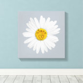 Daisy Flower for niece Art Customize Background Canvas Afdruk (Insitu (Houten vloer))