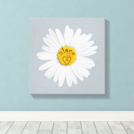 Daisy Flower for niece Art Customize Background Canvas Afdruk (Insitu (Houten vloer))