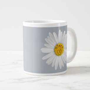 Daisy Flower for niece Art Customize Background Grote Koffiekop