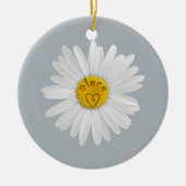 Daisy Flower for niece Art Customize Background Keramisch Ornament (Voorkant)