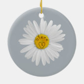 Daisy Flower for niece Art Customize Background Keramisch Ornament (Achterkant)