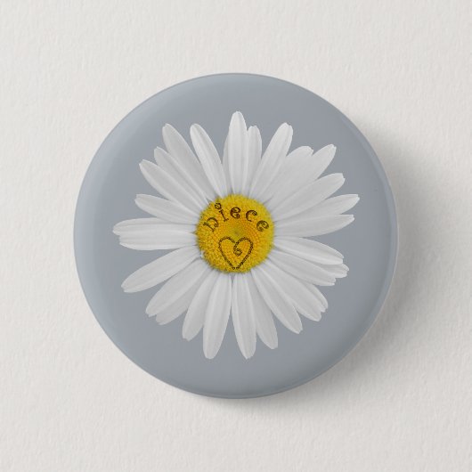 Daisy Flower for niece Art Customize Background Ronde Button 5,7 Cm (Voorkant)