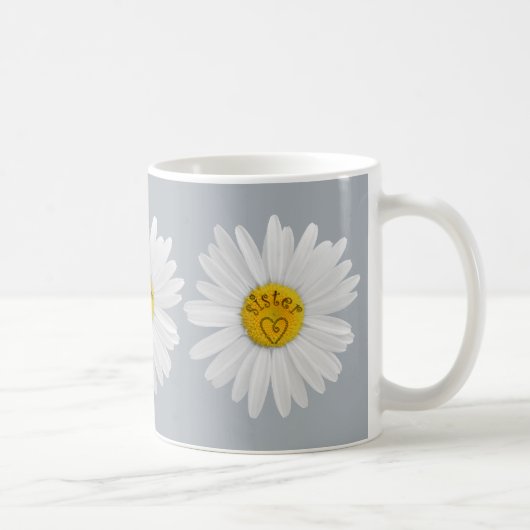 Daisy Flower for Sister Art past achtergrond aan Koffiemok (Rechts)