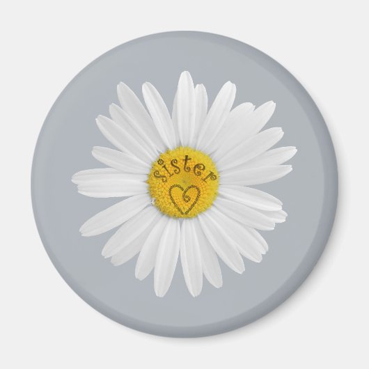 Daisy Flower for Sister Art past achtergrond aan Magneet (Voorkant)